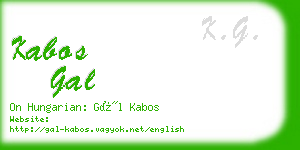kabos gal business card